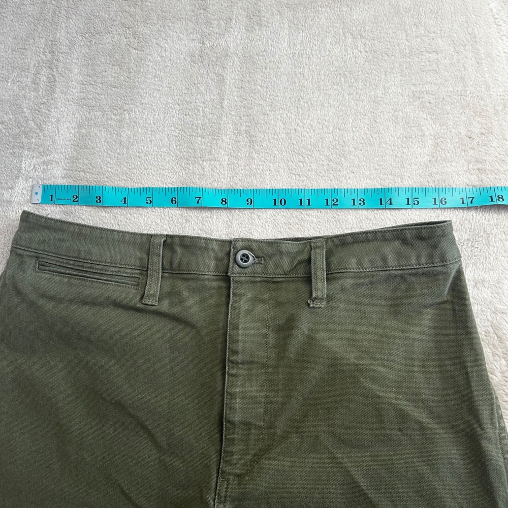 Madewell‎ Olive Green Utility Shorts Womens Size 31 Patch Pocket Canvas Fatigue - Picture 8 of 8